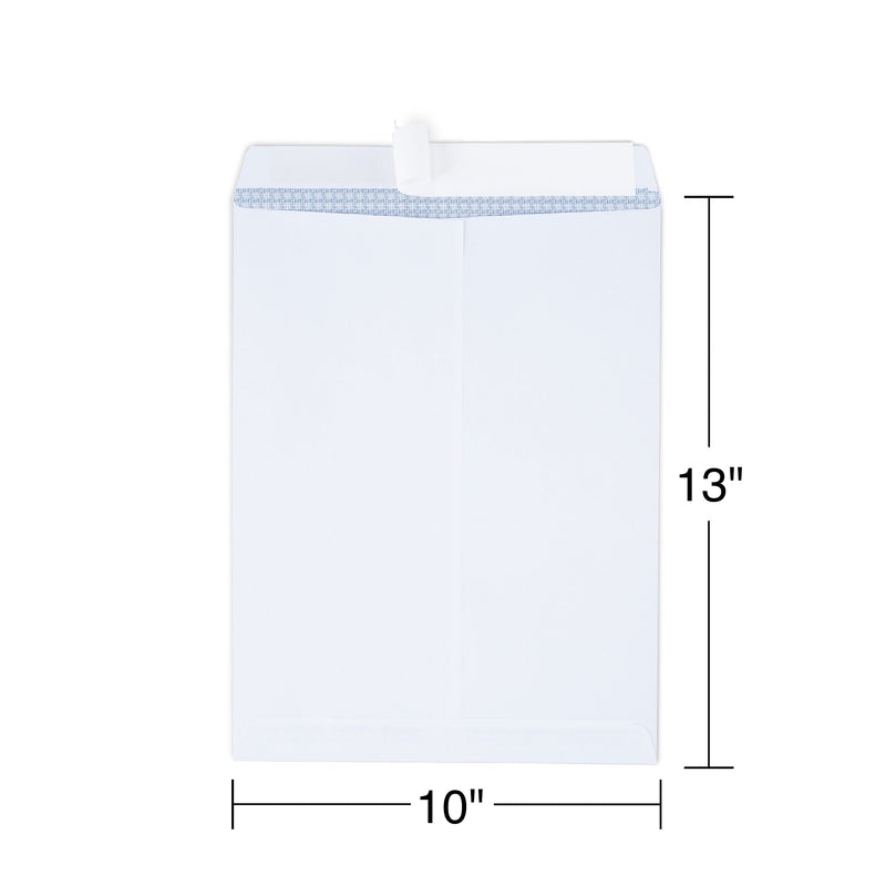 Staples Self Seal Catalog Envelopes, 10"L x 13"H, White, 100/Box (21571)
