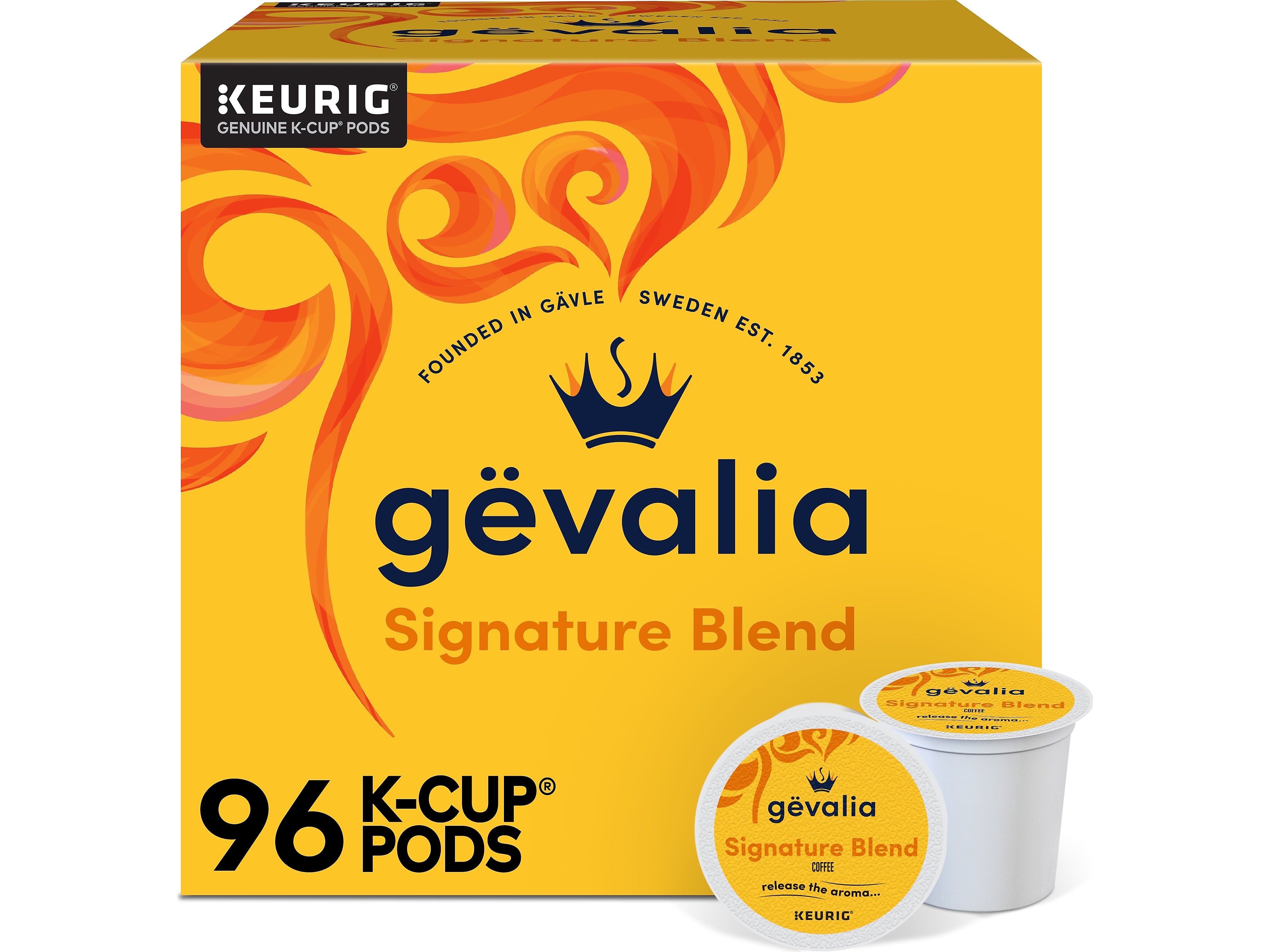 Gevalia Signature Blend Coffee Keurig K-Cup Pod, Light Roast, 96/Box (5305CT)