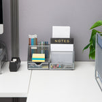 Mind Reader 7-Compartment Metal Desk Organizer File and Accessory Storage, Silver (JOEORG-SIL)