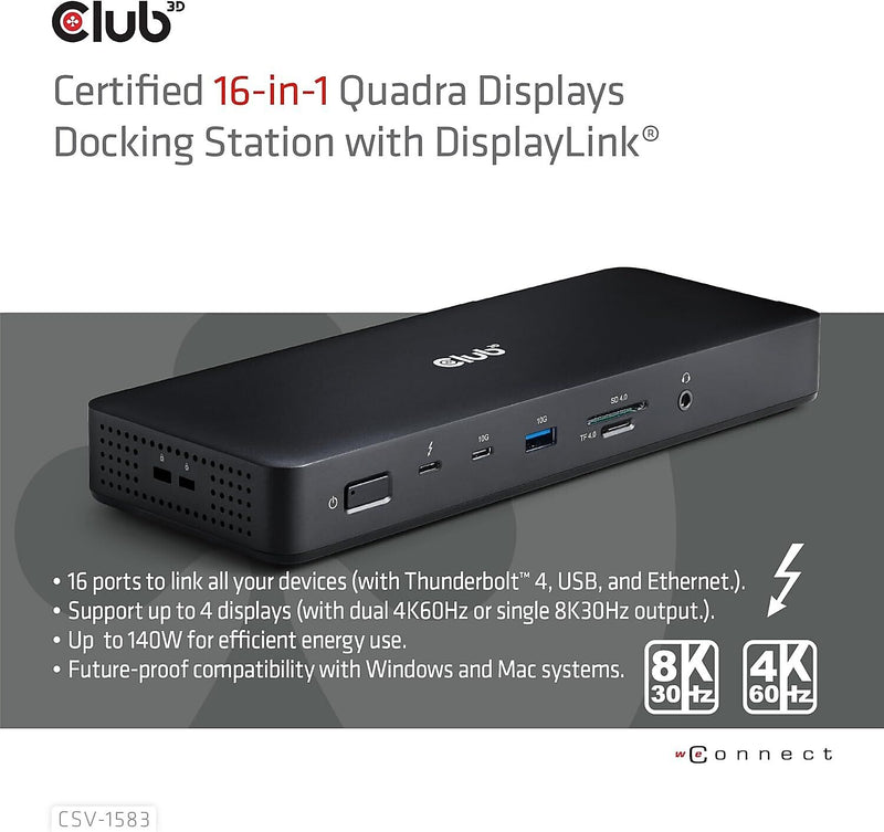 Club 3D Universal Docking Station For Apple Macbook Pro (CSV-1583)