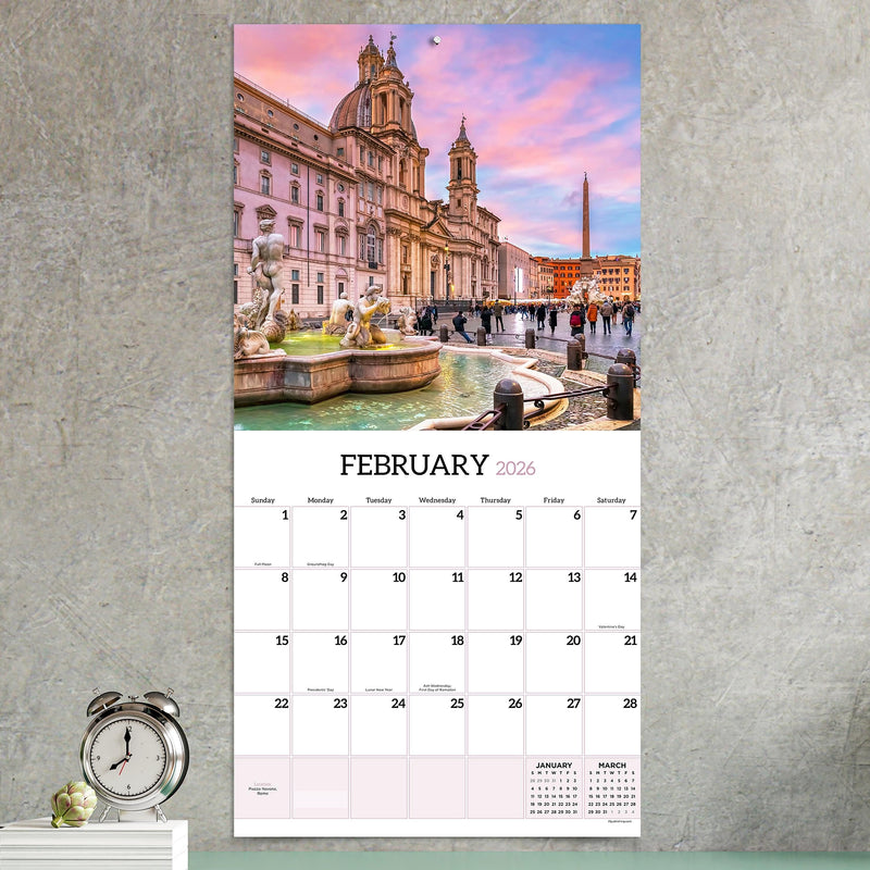 2026 TF Publishing Italy 12" x 12" Monthly Wall Calendar, Multi (26-1014)