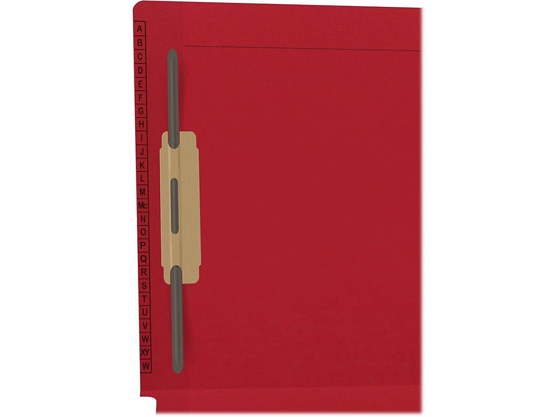 Medical Arts Press Kardex Reinforced End Tab File Folder, Straight Cut, Letter-Size, Red, 50/Box (F1180-RED)