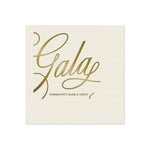 Ecru Beverage Napkin - Foil Imprint, 100/BX
