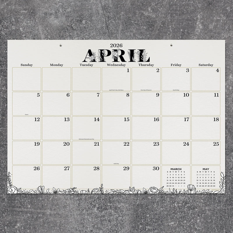 2026 TF Publishing 17" x 12" Monthly Desk Calendar, (26-8502)