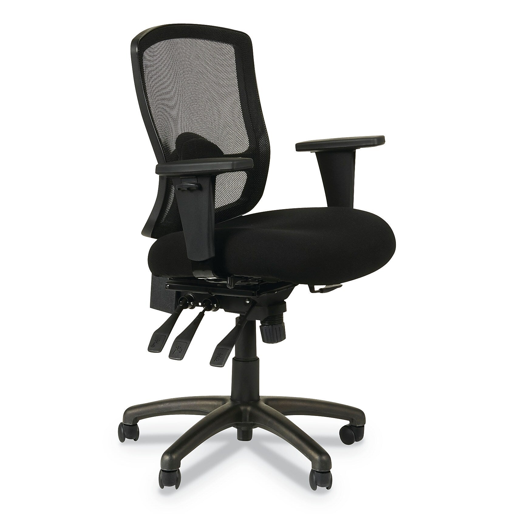 Alera Etros Series Mesh Back Fabric Computer and Desk Chair, Black (ALEET4017)