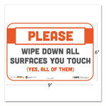 SIGN,WL&DR,WIPE SRFC,3,WH