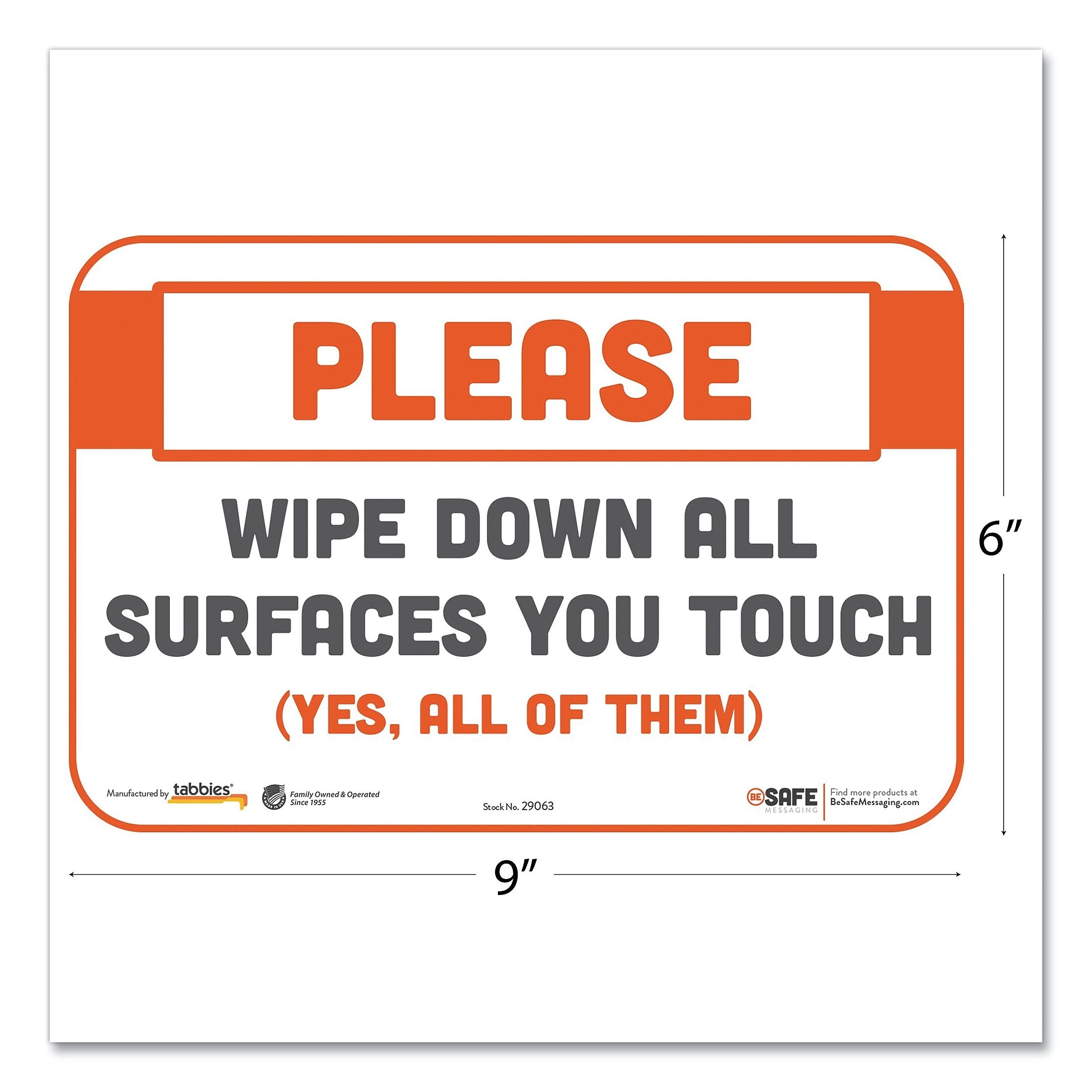 SIGN,WL&DR,WIPE SRFC,3,WH