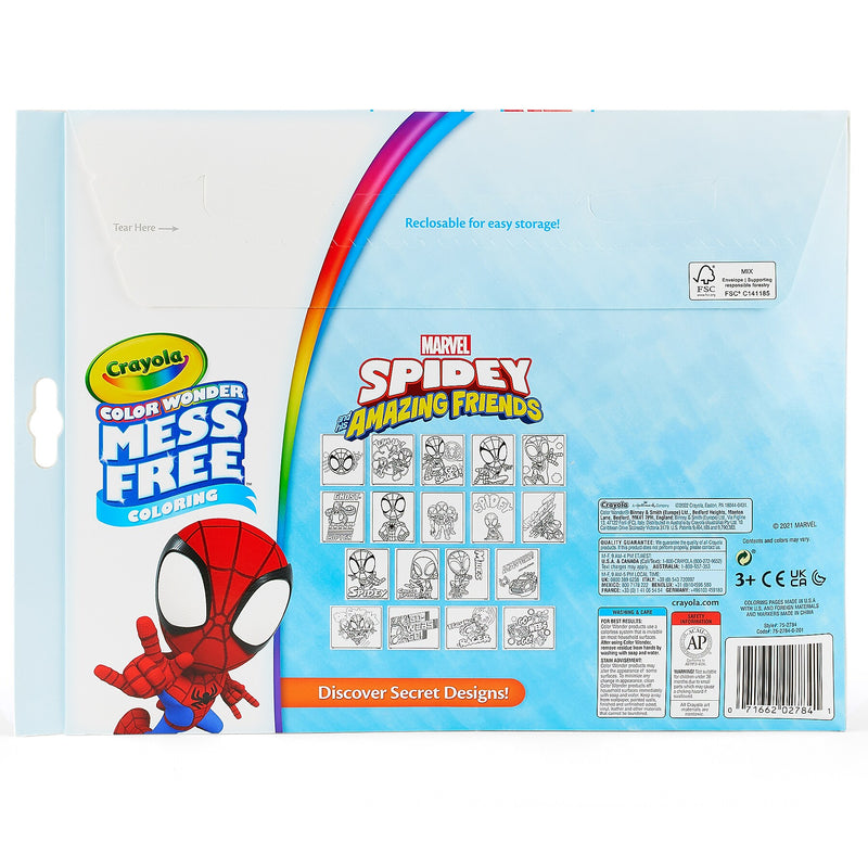 Crayola Color Wonder: Spidey and His Amazing Friends Coloring Book, 18 Pages, 2 Sets/Bundle (BIN752784-2)