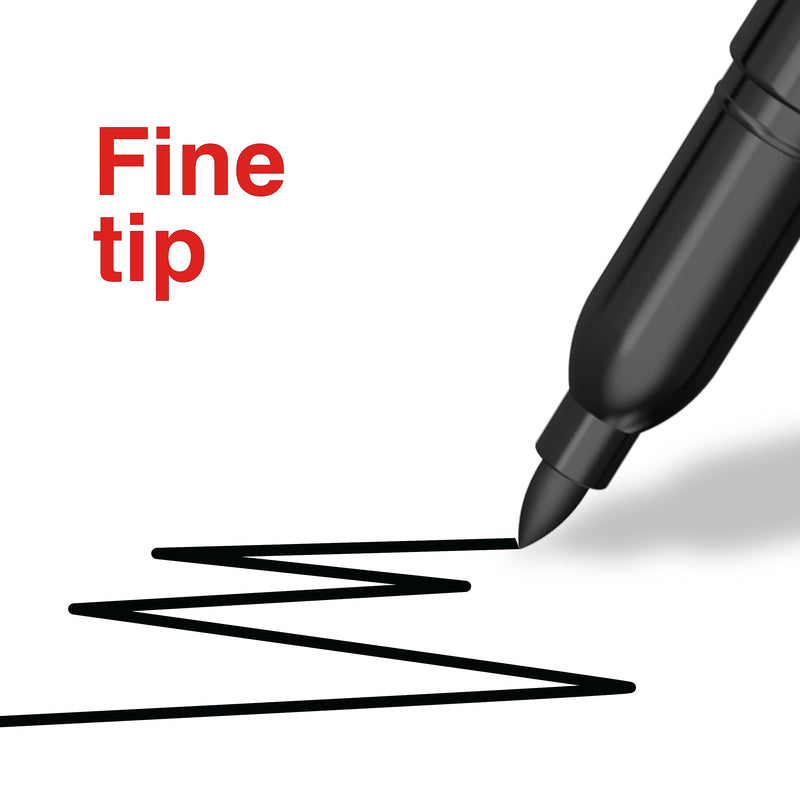 Staples Duramark Permanent Marker, Fine Tip, Black, 36/Pack (ST62949)
