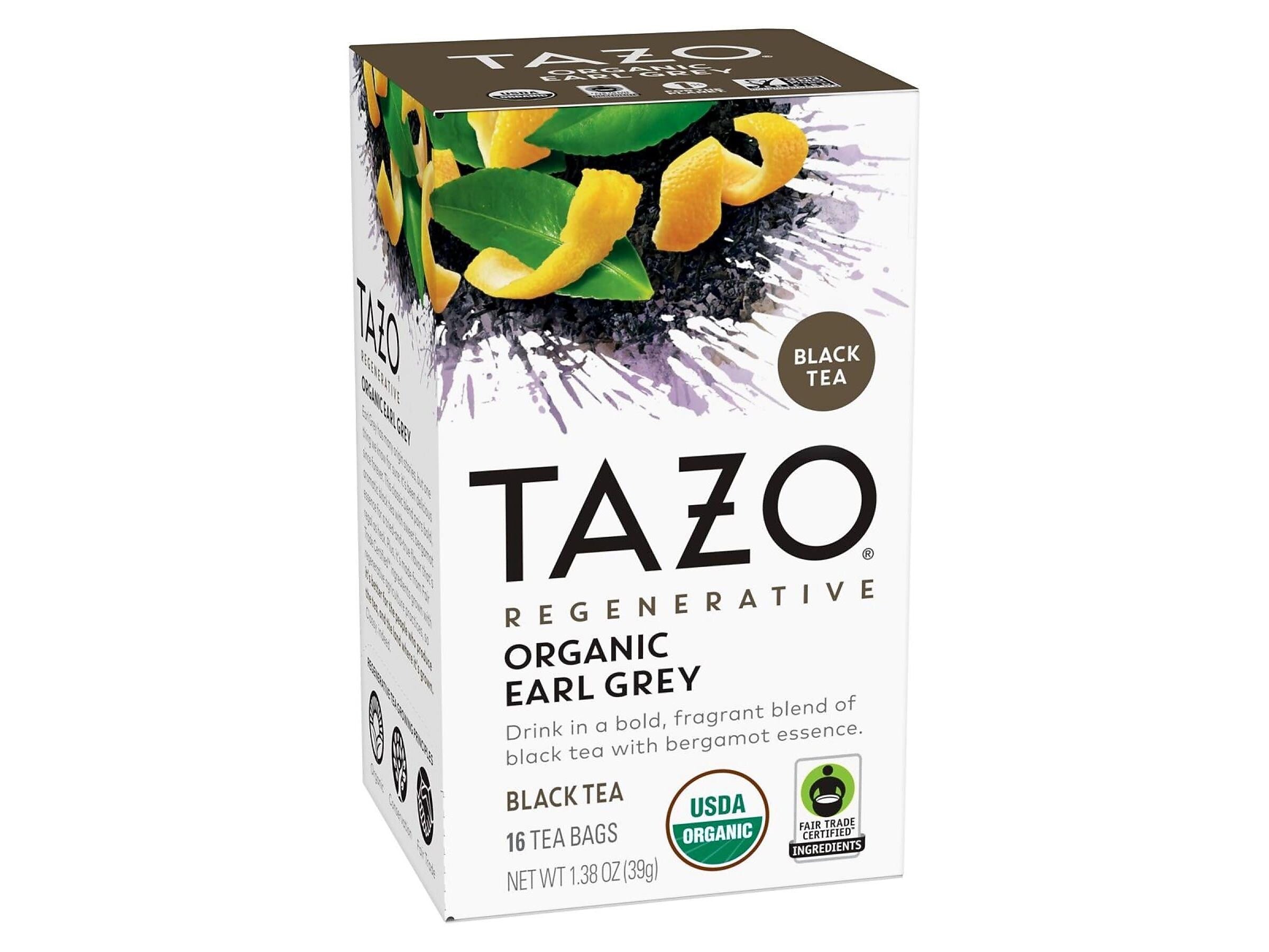 Tazo Earl Gray Black Tea, Tea Bag, 1.38 Oz., 16/Box (10794522003522)