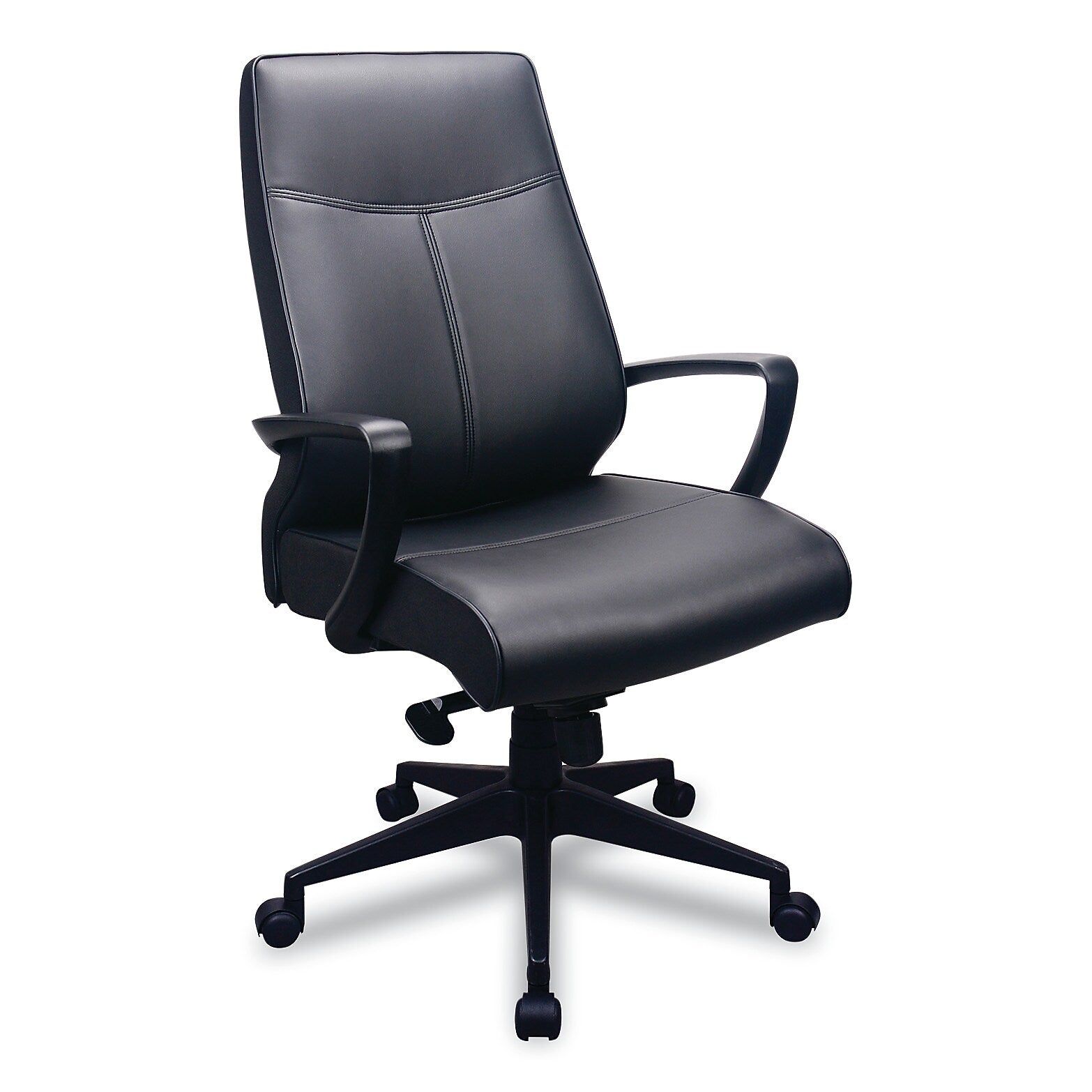 TempurPedic Executive Chair, High Back, Leather, Black (TP300)