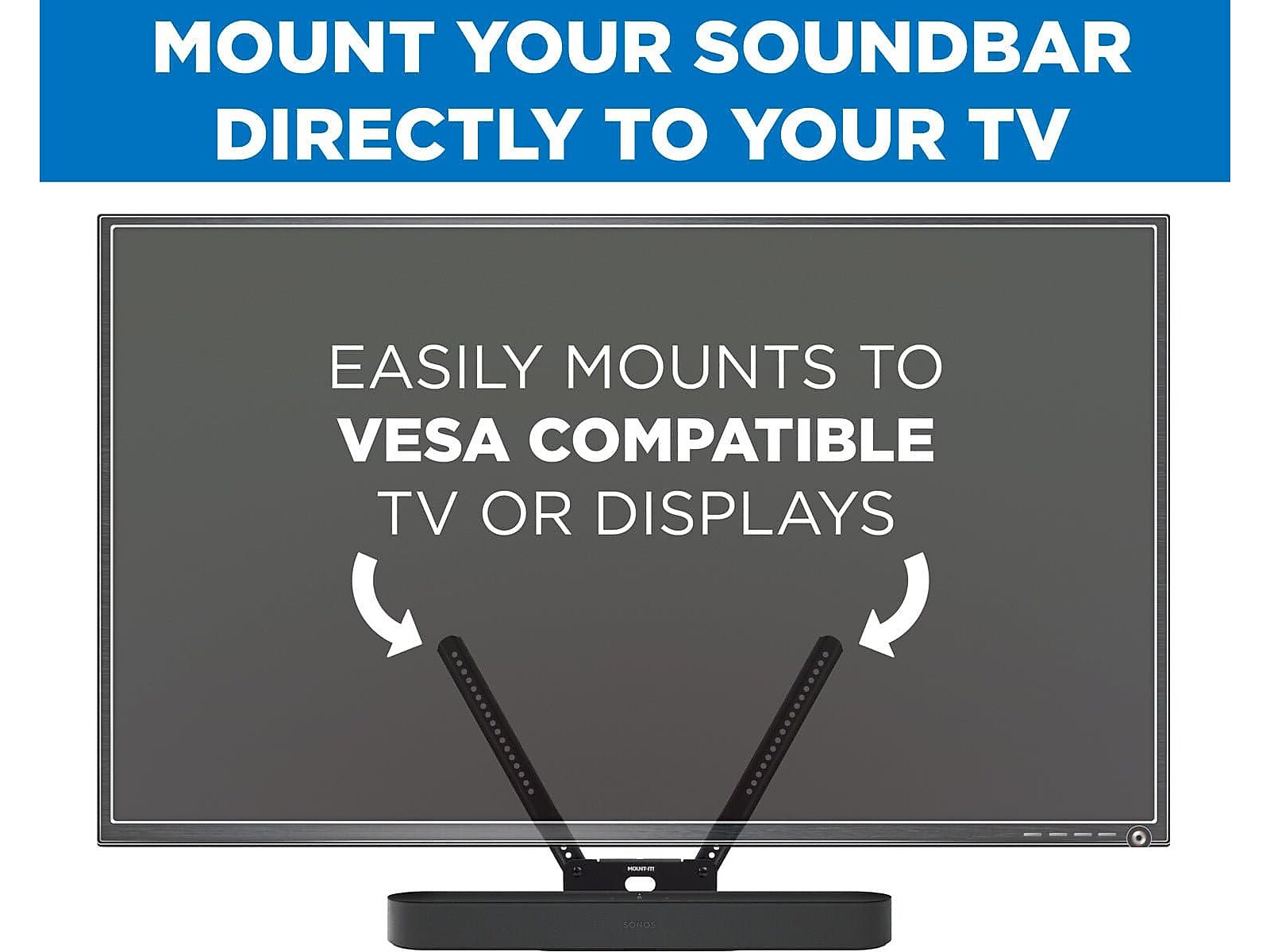 Mount-It! Sonos Beam TV Mounting Soundbar Shelf, 11 lbs. (MI-SB44)