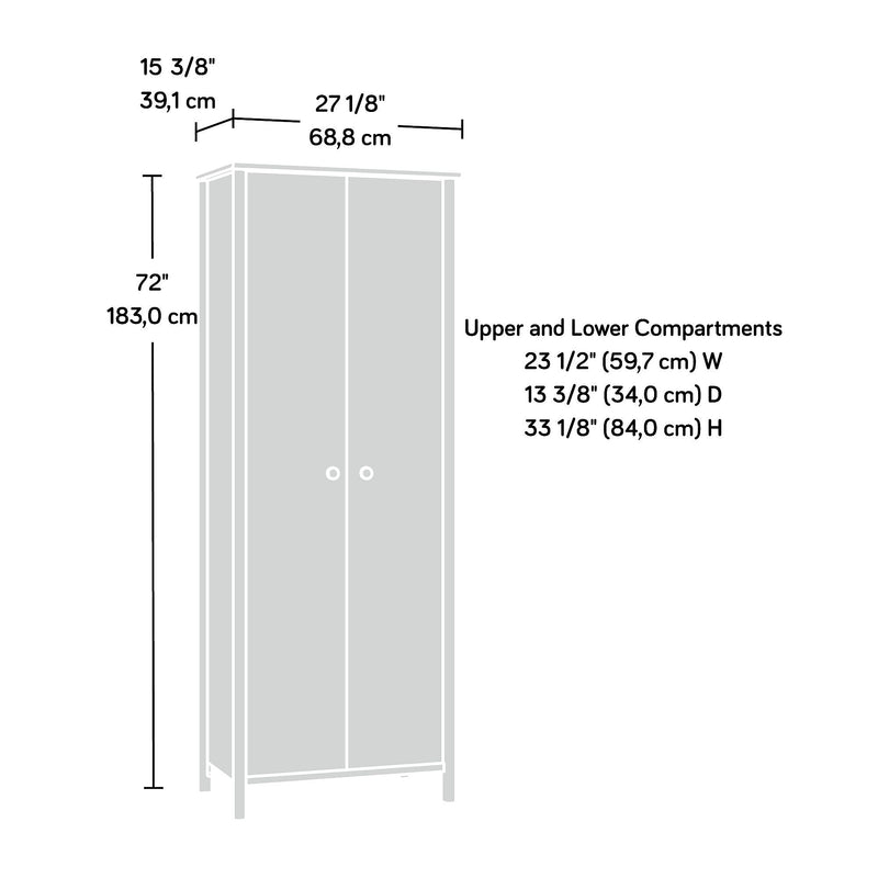 Sauder Select 72"H Storage Cabinet with 3 Shelves, Natural Maple (433285)