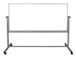Luxor Double Sided Magnetic Painted Steel Mobile Dry Erase Whiteboard, 90"W x 40"H (DEMW003)