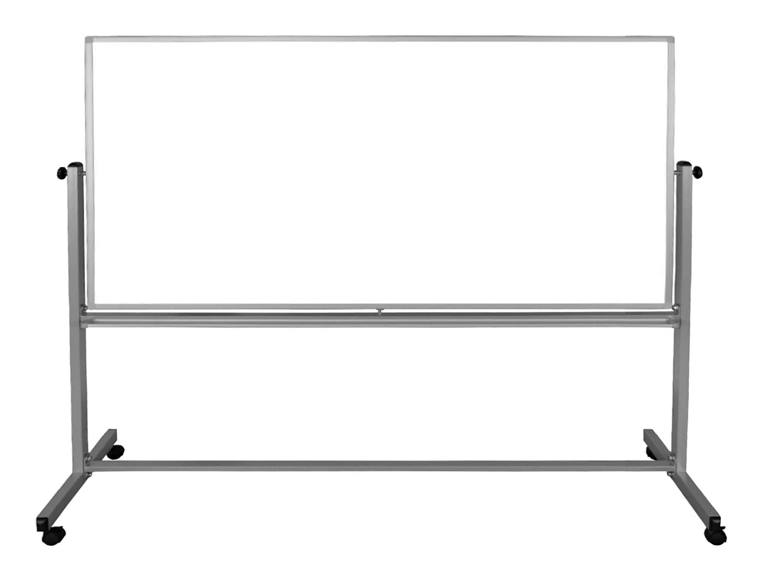 Luxor Double Sided Magnetic Painted Steel Mobile Dry Erase Whiteboard, 90"W x 40"H (DEMW003)
