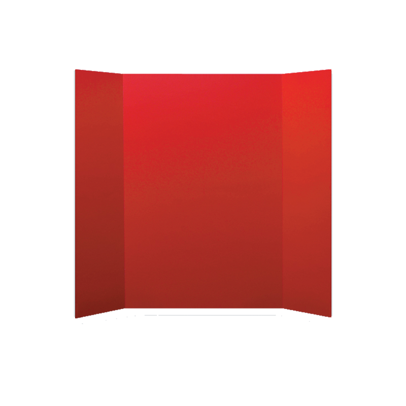 Flipside Tri-Fold Foam Board, 48" x 36", Red, 3/Pack (30089-3)