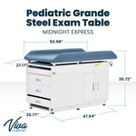 Viva Comfort Pediatric Exam Table with Step Stool & Storage, 500 lbs. Capacity, Blue (ADI996-09-PMB-BLU-MK)