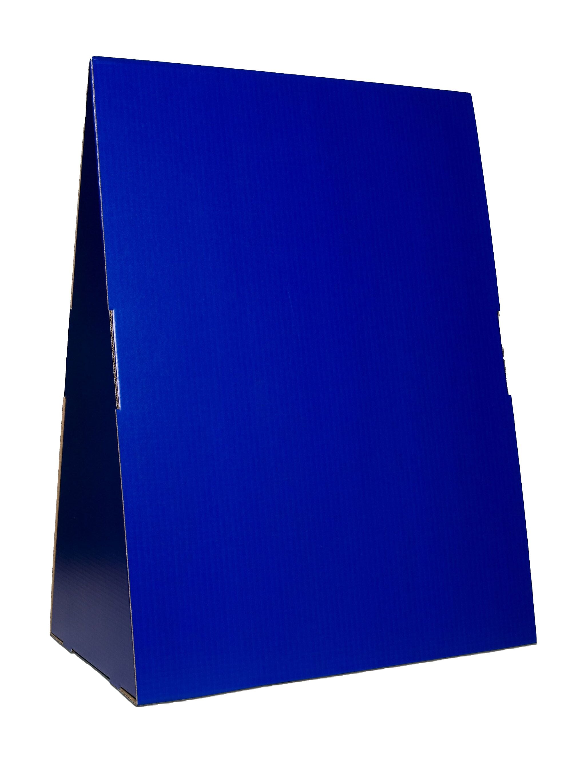 Flipside Corrugated Spiral-Bound Flip Chart Stand, 24" x 33", Blue, 4/Carton (30500-4)