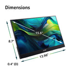 Acer PM161Q 15.6" 60 Hz LED Monitor, Black (UM.ZP1AA.A01)