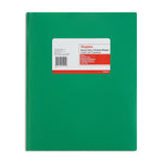 Staples Matte 2-Pocket Plastic Portfolio Folder with Fasteners, Green (ST55476-CC)