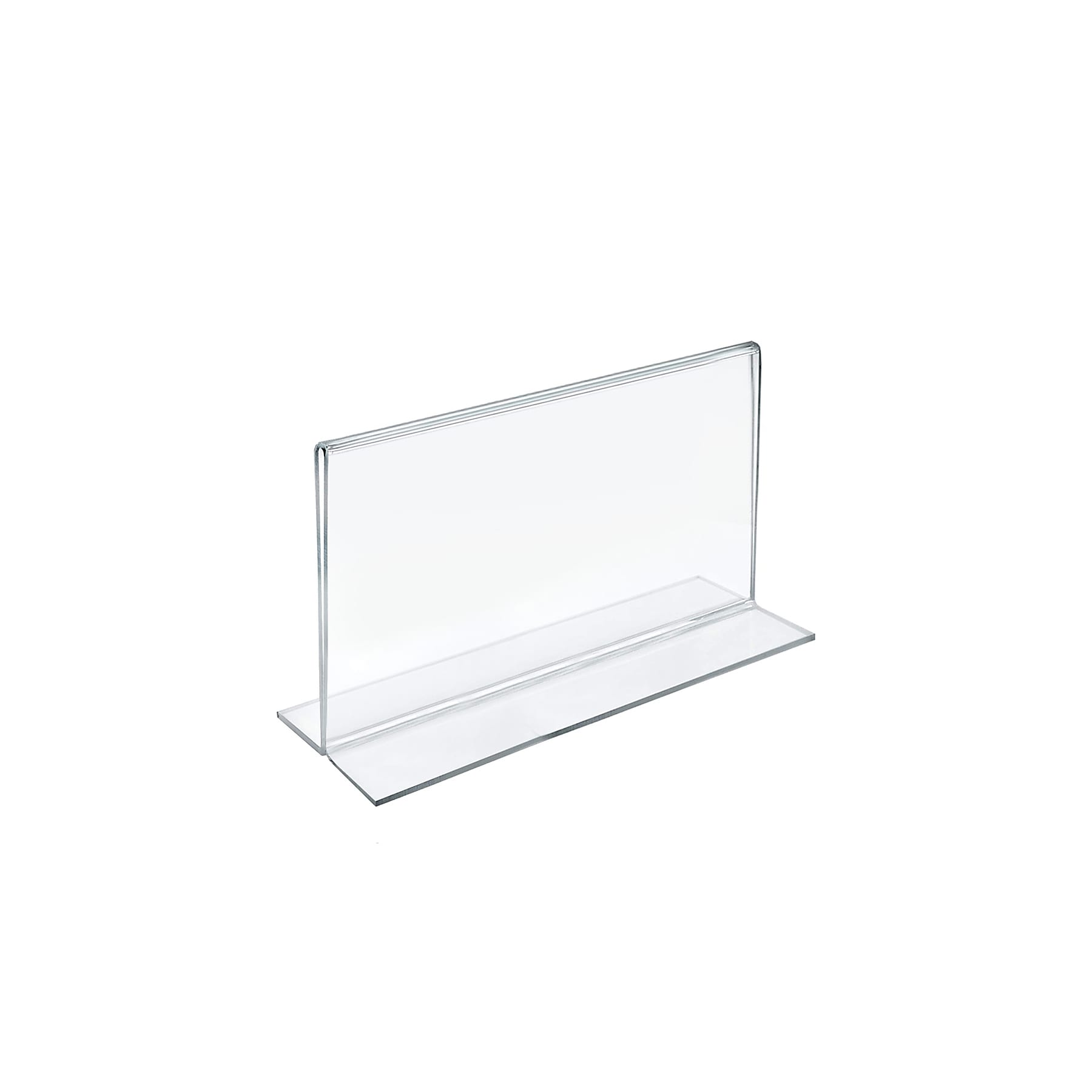 Azar Sign Holder, 8.5" x 5.5", Vertical, Table Top, Clear, Acrylic, 10/Pack (152734)