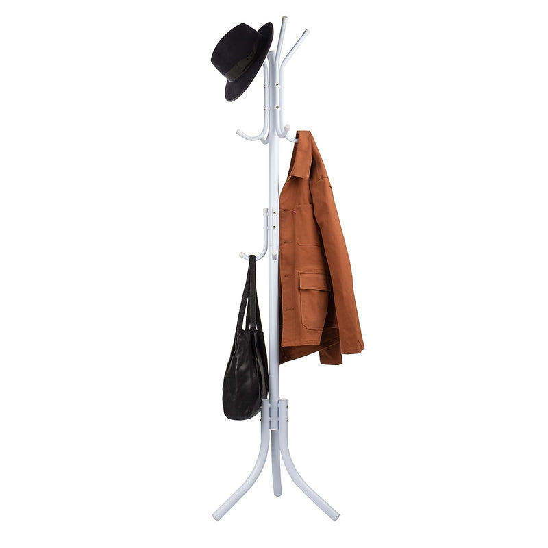 Mind Reader Freestanding Coat Rack, White, Metal (COATRACK11-WHT)