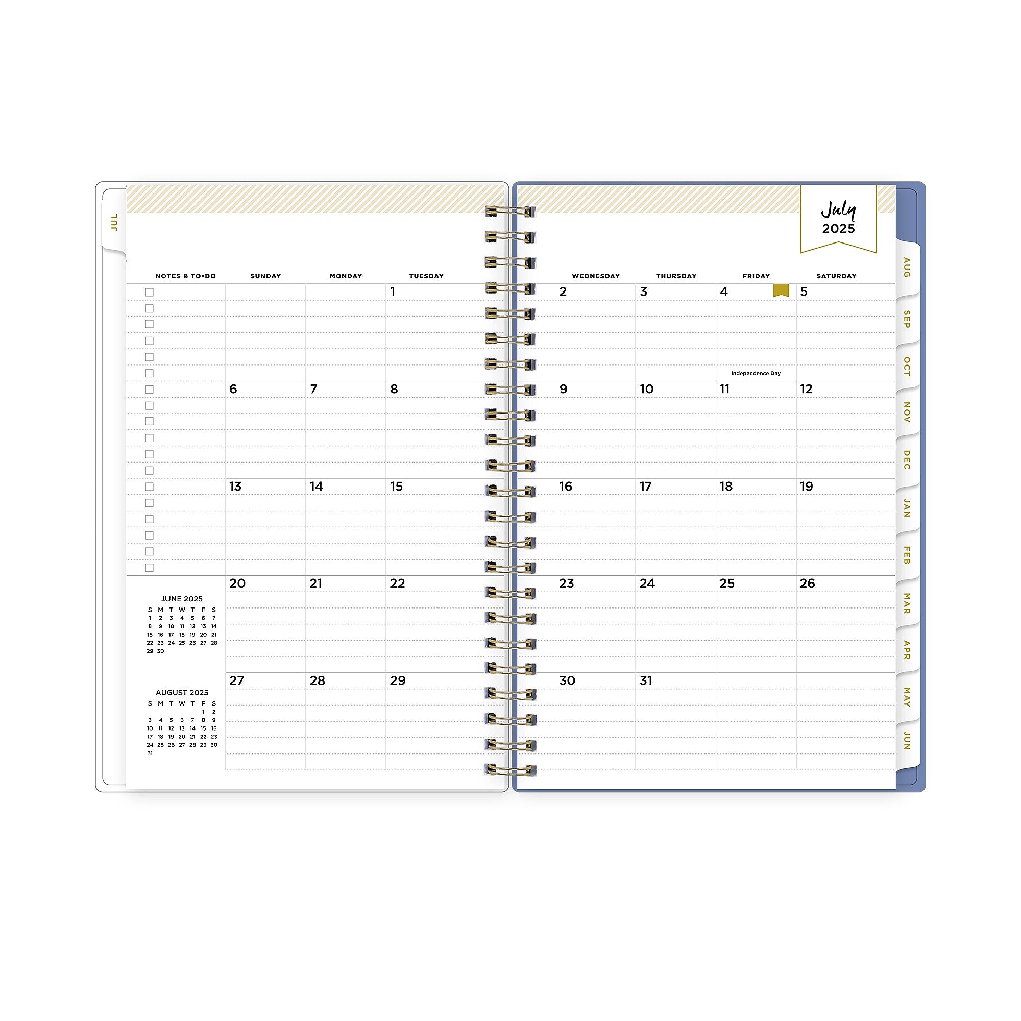 2025-2026 Day Designer for Blue Sky Climbing Floral 5" x 8" Academic Year Weekly & Monthly Planner, Plastic Cover (137881-A26)