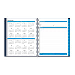 2025-2026 Blue Sky Enterprise 8" x 10" Academic Year Monthly Planner, Plastic Cover, Navy (148674-A26)