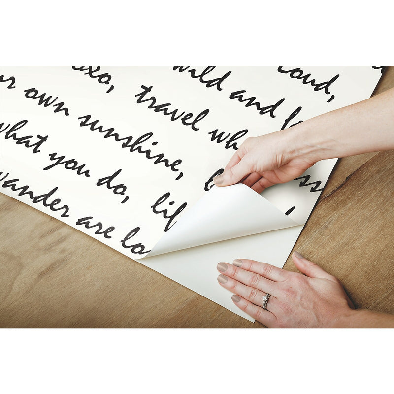 York Wallcoverings Dream Big Script Peel and Stick Wallpaper (RMK9005WP)