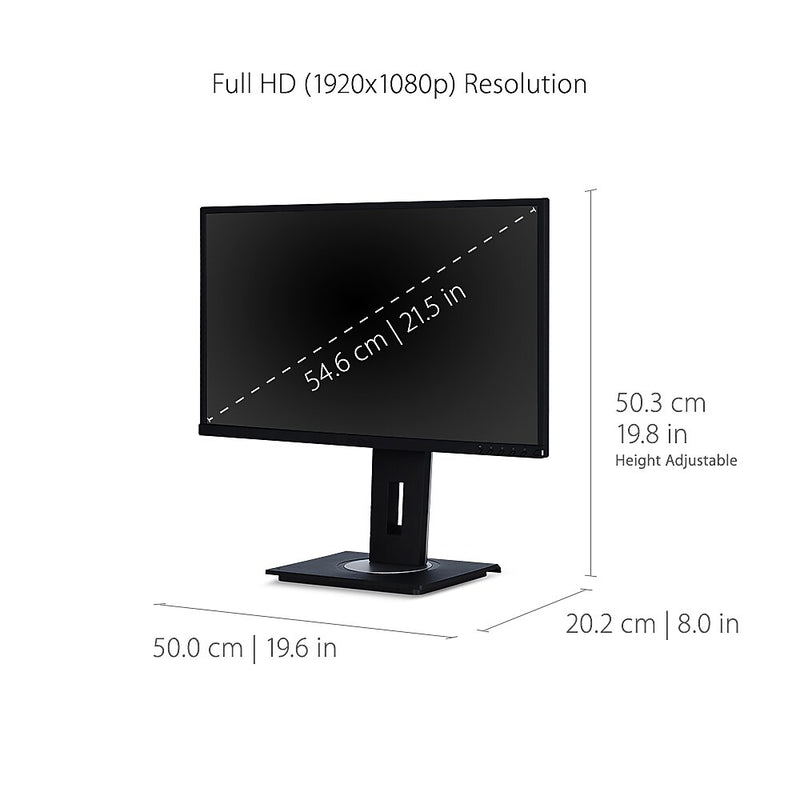 ViewSonic Ergonomic 22" 60 Hz LCD Monitor, Black (VG2248)