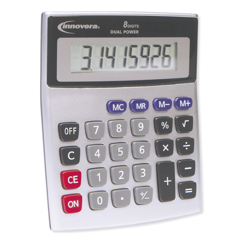 Innovera 15925 Portable Minidesk Calculator, 8-Digit Lcd
