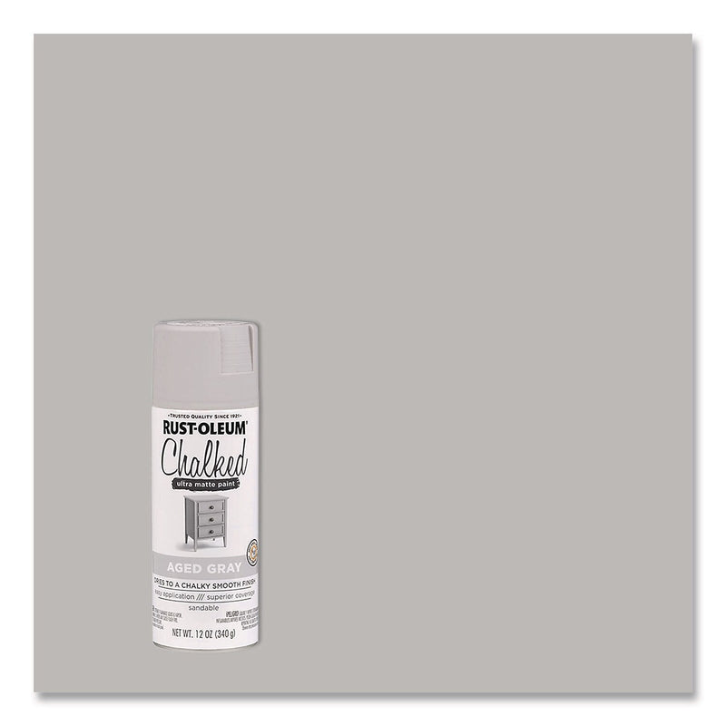 Rust-Oleum Chalked Paint, Aged Gray, 12 oz., 6/Carton (302592)