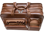 McKlein Hubbard Leather Briefcase, Laptop Compatible, Brown (88434)