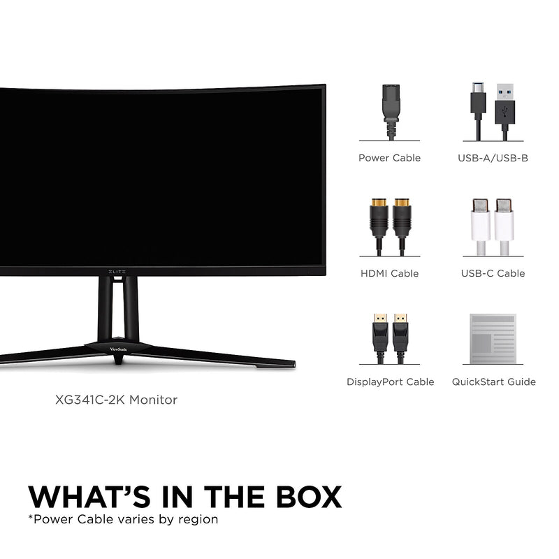 ViewSonic 34" Curved 200Hz LED Gaming Monitor, Black (XG341C-2K)
