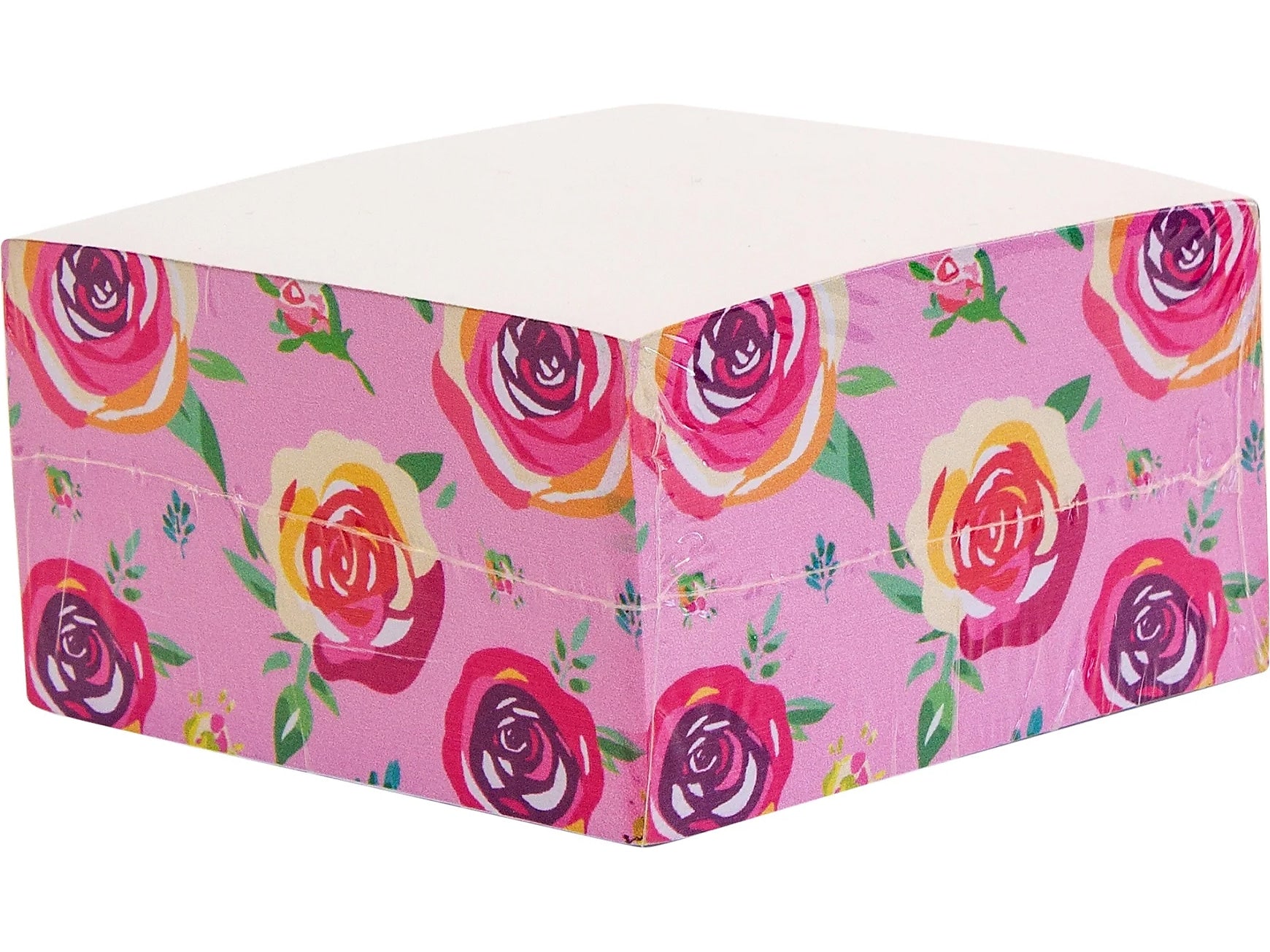 Pukka Pad Blossom Memo Block, 3.15" x 3.15", Pink, 500 Sheets/Pad, 3 Pads/Pack (8662-BLO)