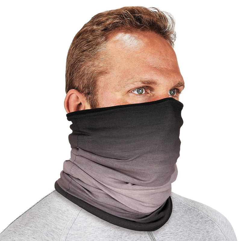Ergodyne N-Ferno 6491 Insulated Neck Gaiter, Light Gray Fade, One Size (42322)