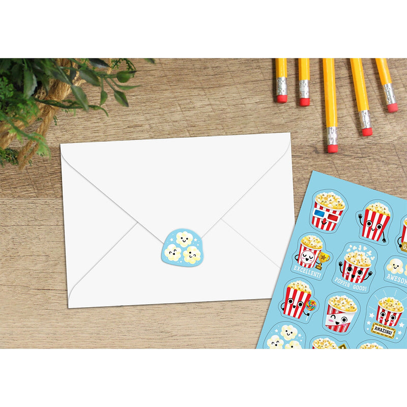 Teacher Created Resources Popcorn Smelly Stickers, Multicolored, 120/Pack, 6/Packs/Bundle (TCR9454-6)
