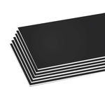 Bazic Foam Board, 20" x 30", Black, White Foam Core, 6/Bundle (BAZ594-6)