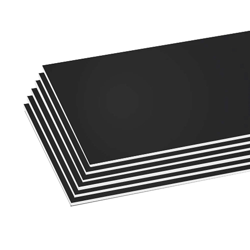 Bazic Foam Board, 20" x 30", Black, White Foam Core, 6/Bundle (BAZ594-6)