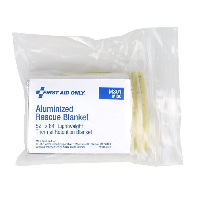 First Aid Only SmartCompliance Aluminized Rescue Blanket, 52 x 84" (91354)