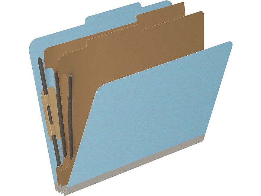 Medical Arts Press Pressboard Classification Folder, 2 Dividers, 2" Expansion, Letter Size, Blue, 10/Box (DV-T42-26-3BLU)