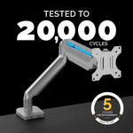 Fellowes Platinum Series Adjustable Monitor Arm, Up to 40" Monitor, Silver (8056401)