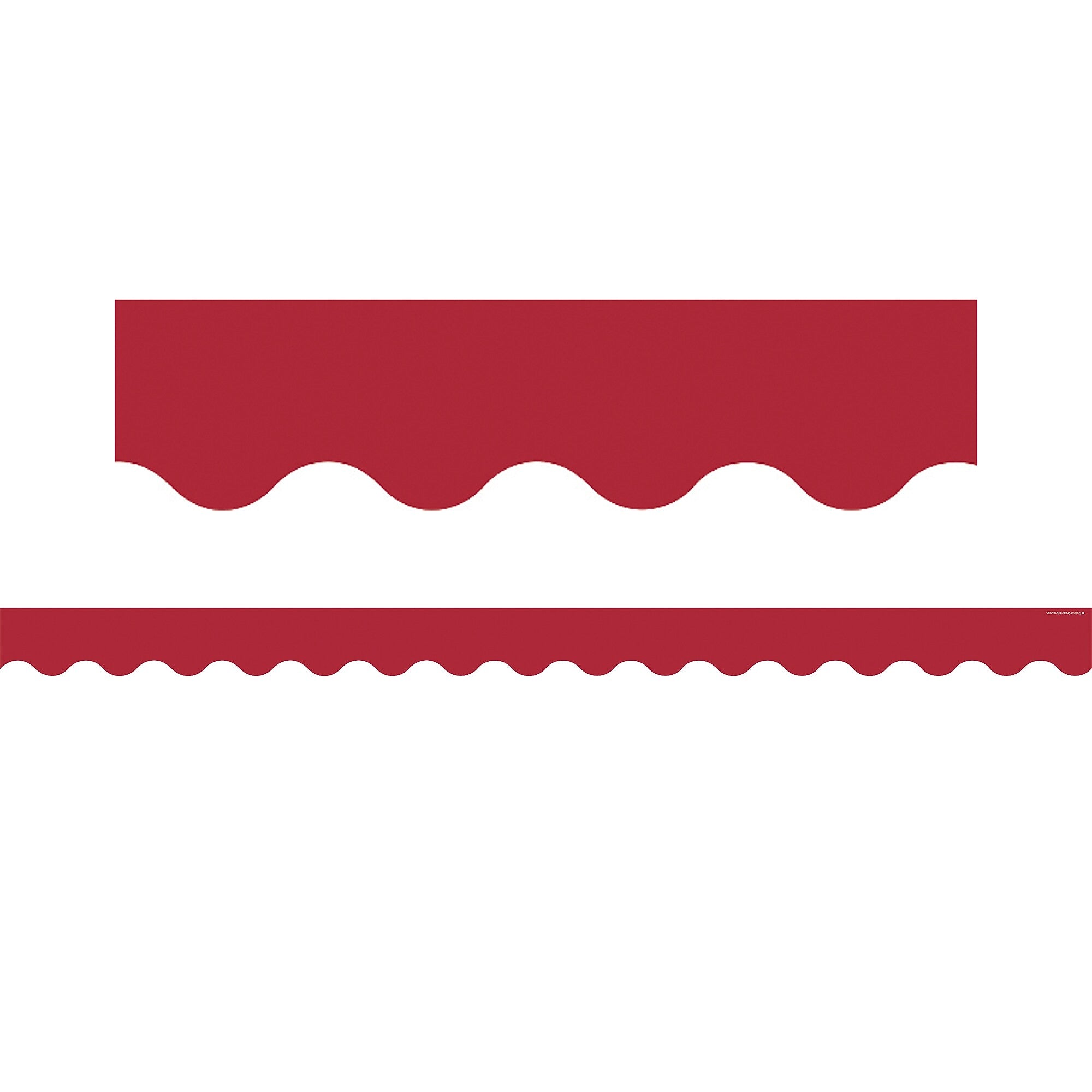 Teacher Created Resources Border Trim, 2.19" x 2.92', Cranberry Red Scalloped, 12/Pack, 6 Packs/Bundle (TCR9242-6)