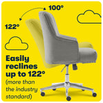 Serta Leighton Fabric Home Office Chair, Medium Gray (48445)