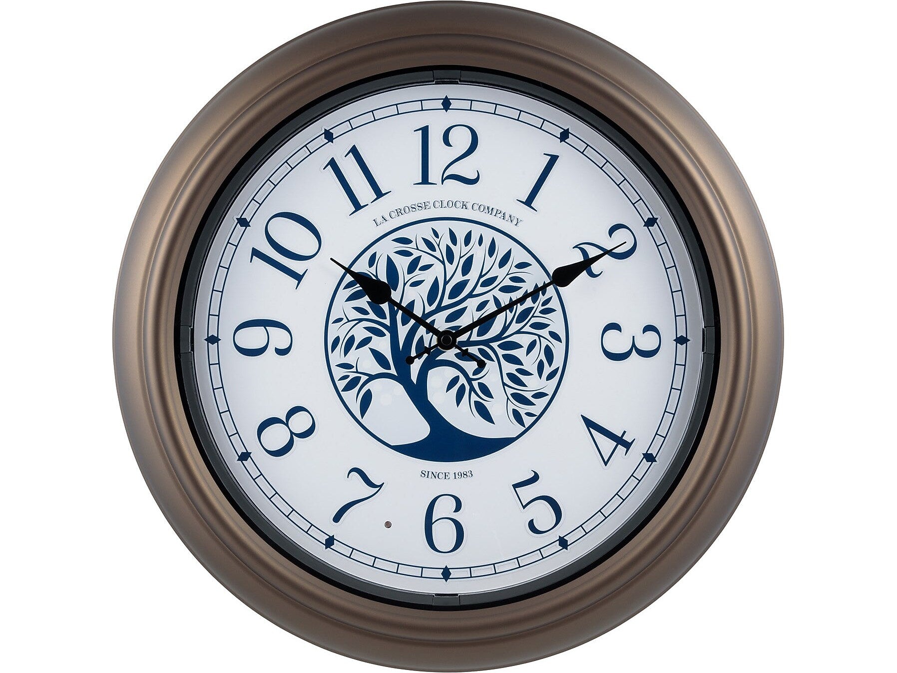 La Crosse Technology Indoor/Outdoor Lighted Dial Analog Quartz Wall Clock, 18"Dia. (403-3246BR)