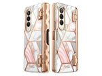 i-Blason Cosmo Pro Marble Pink Snap Case for Samsung Galaxy Z Fold4 (Galaxy2022-ZFold4-5G-Cosmo-Pen-SP-Marble)