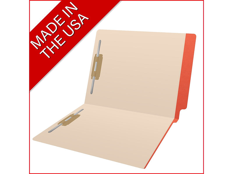 Medical Arts Press Reinforced End Tab File Folder, Straight-Cut, Letter Size, Manila/Orange, 50/Box (S-09473-ORG)