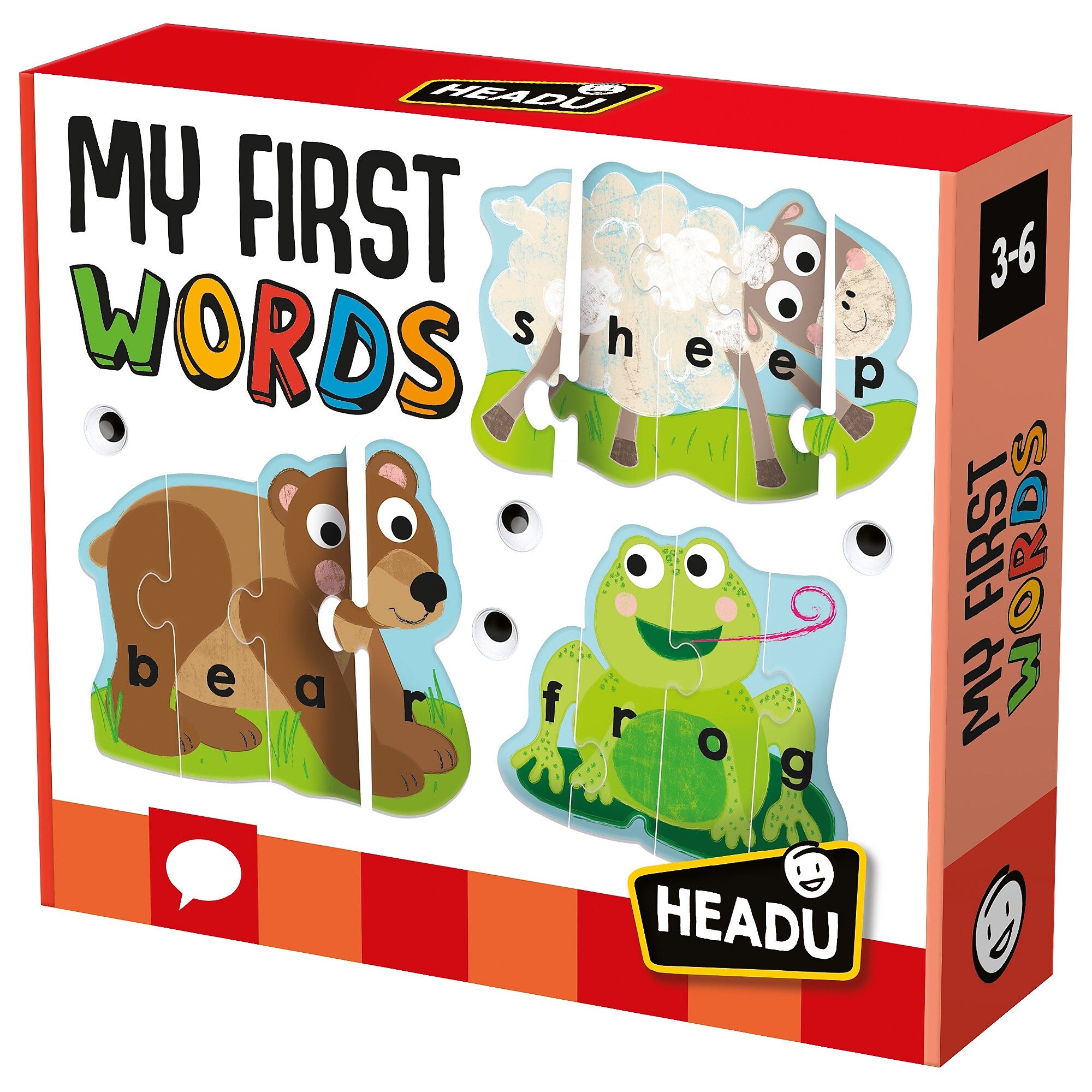Headu My First Words Self-Correcting Puzzles, 48/Set (HDUEN20959)