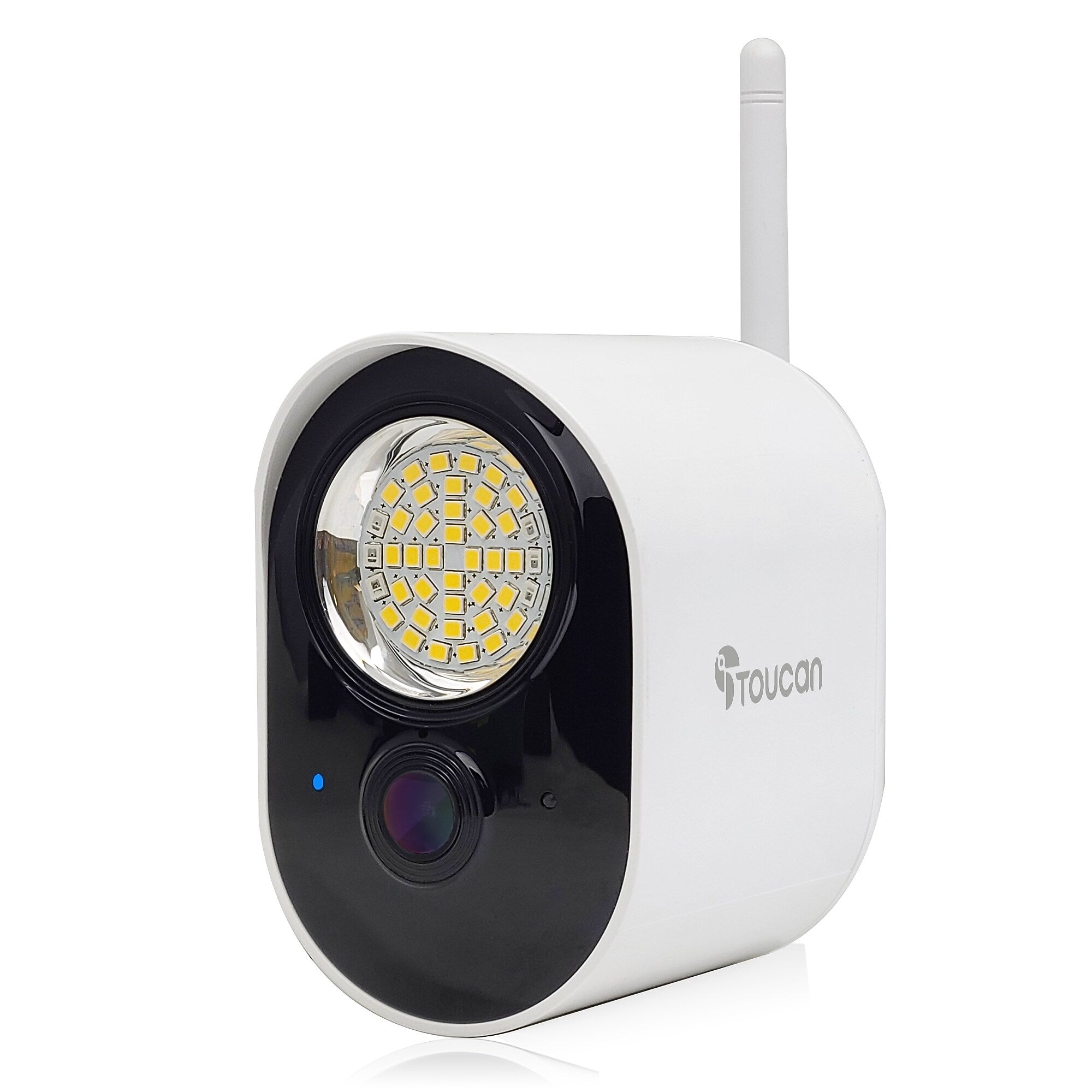 Toucan Floodlight Wireless Outdoor Smart Plug-In Security Camera with Night Vision, 2-Way Talk, Siren (TSLC10WU)