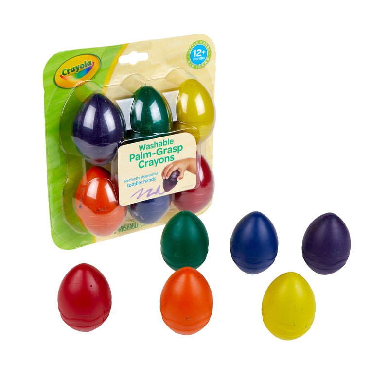 My First Crayola Washable Palm Grasp Crayons, 6/Pack (81-1451)